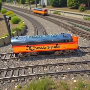 Tyco Chessie System HO Scale Locomotive 1982 Diesel Engine With Original Box